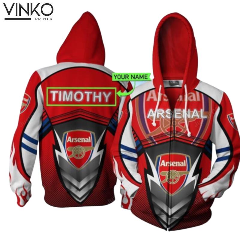 Personalized Arsenal Custom Name Hoodie