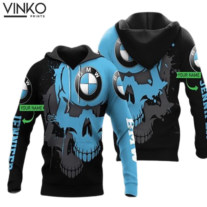 Personalized Bmw Skullcar Hoodie