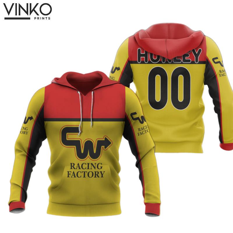 Personalized Bmx Cw Racing Factory Yellow Hoodie