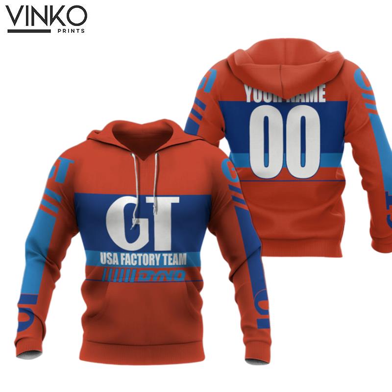 Personalized Bmx Gt Usa Factory Team Red Hoodie