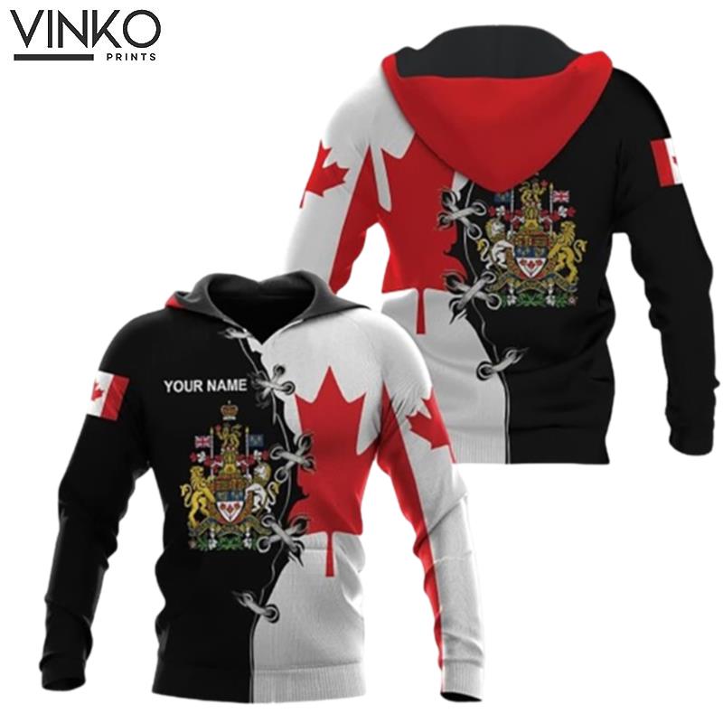 Personalized Canada Canadian Flag Hoodie