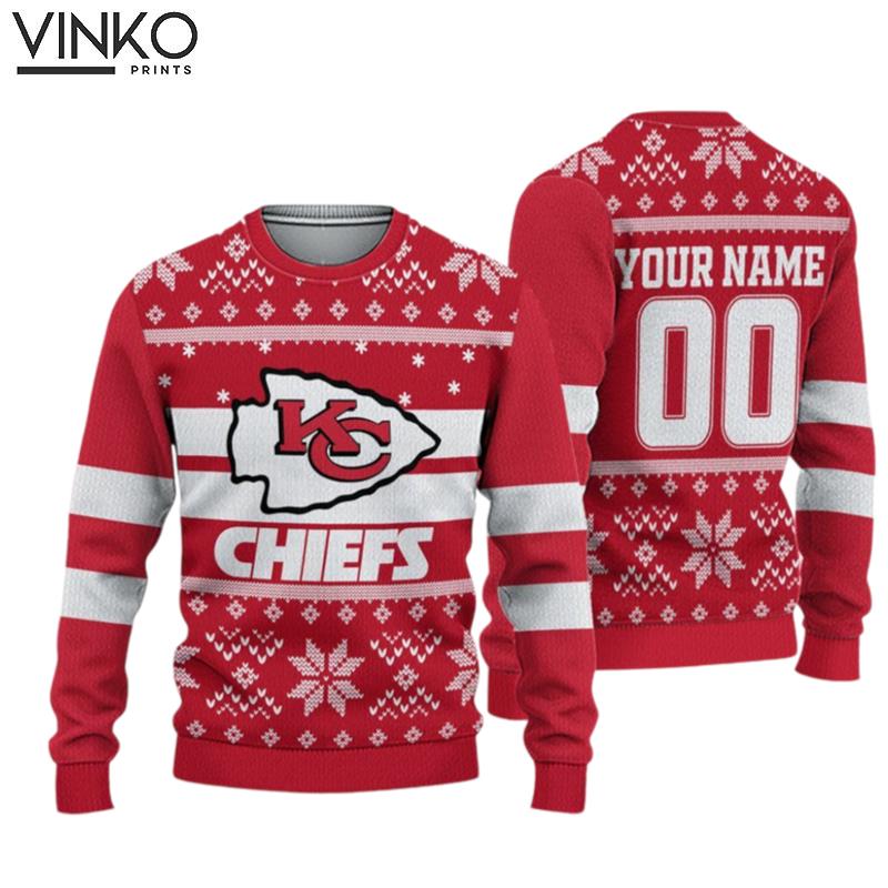 Personalized Chiefs Football Ugly Christmas Sweater