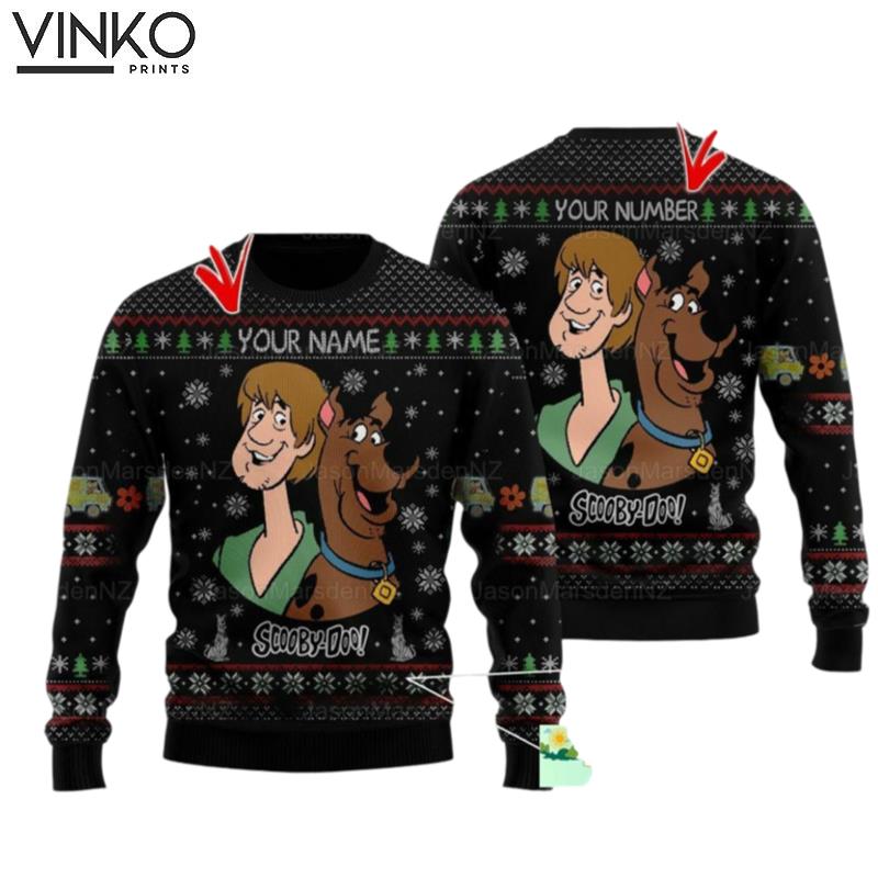 Personalized Christmas Scooby Doo Ugly Christmas Sweater