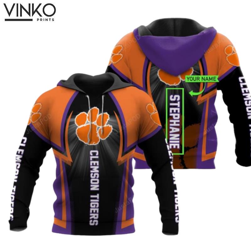 Personalized Clemson Tigers Custom Name Hoodie