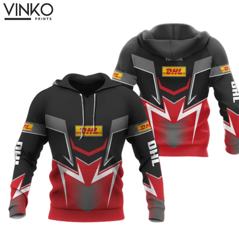 Personalized Dhl Black And Red 2 Hoodie