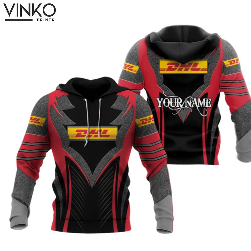 Personalized Dhl Black And Red 3 Hoodie