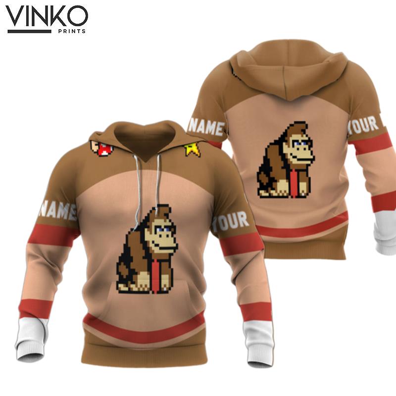 Personalized Donkey Kong Sports Number Hoodie