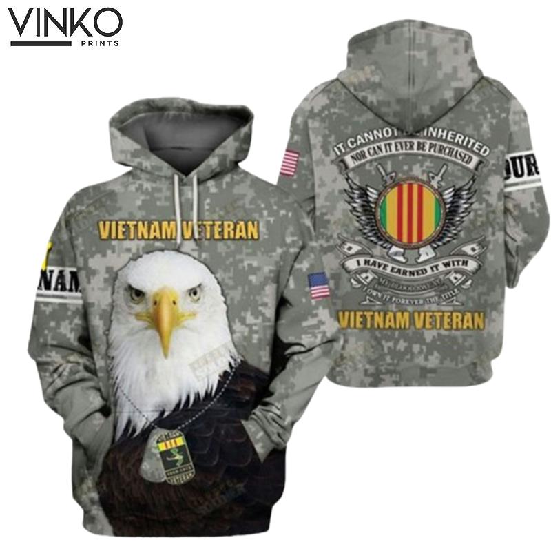 Personalized Eagle Vietnam Veteran Hoodie