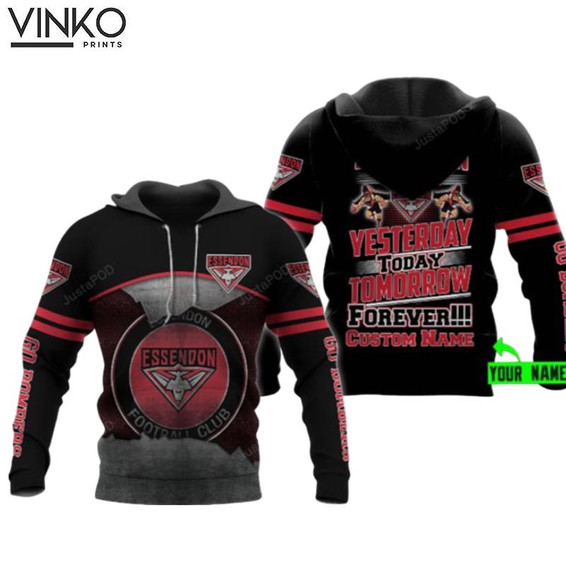 Personalized Essendon Football Club Afl My Team Custom Name Hoodie