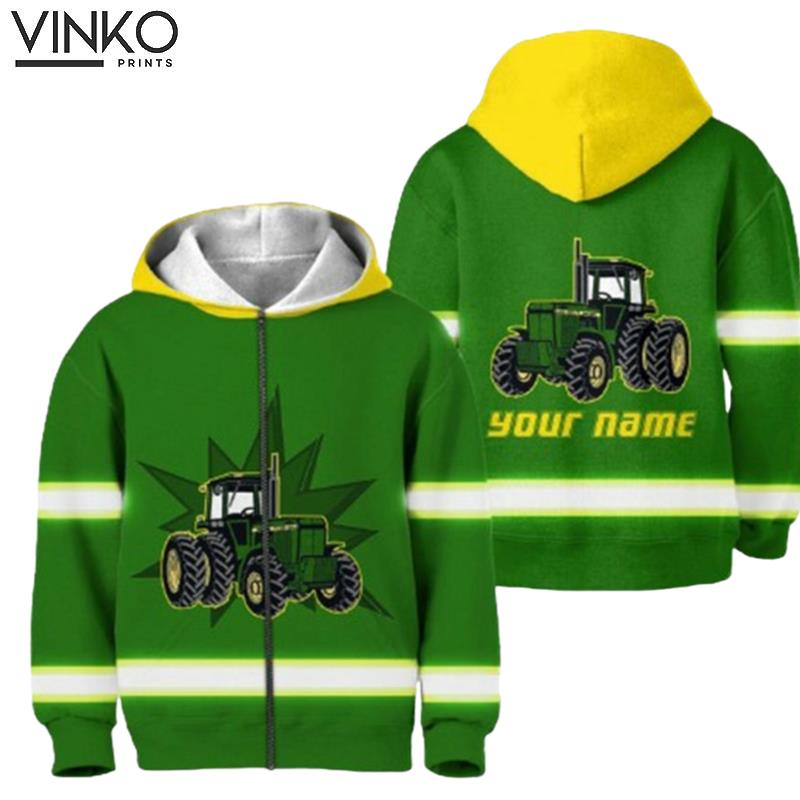 Personalized Farmer Tractor Safety Workwear Hoodie