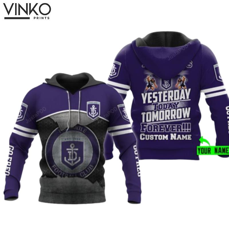 Personalized Fremantle Football Club Afl My Team Custom Name Hoodie