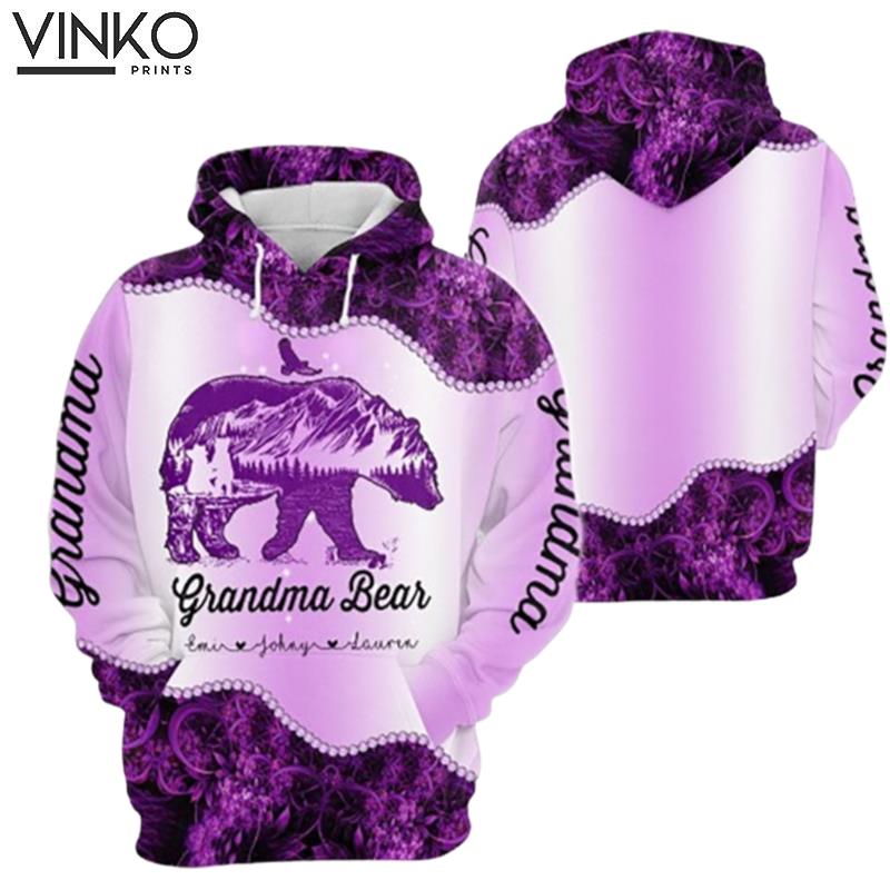 Personalized Grandma Bear Mountain Hoodie