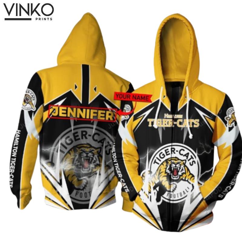 Personalized Hamilton Tiger Cats Custom Name Hoodie