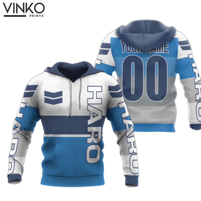 Personalized Haro Racing Bmx Blue Hoodie