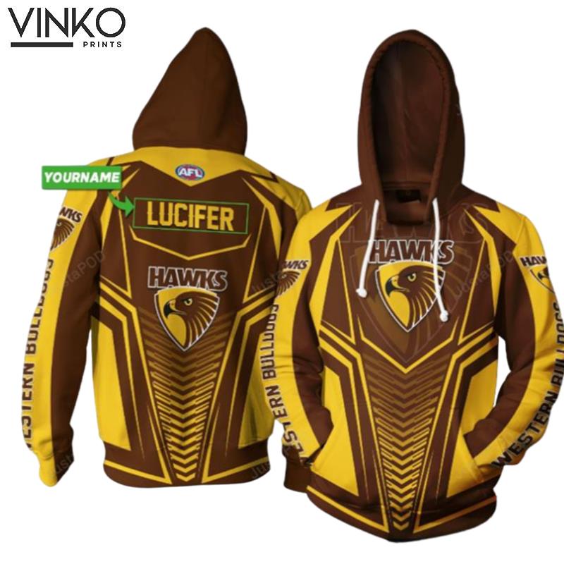 Personalized Hawthorn Hawks Custom Name Hoodie