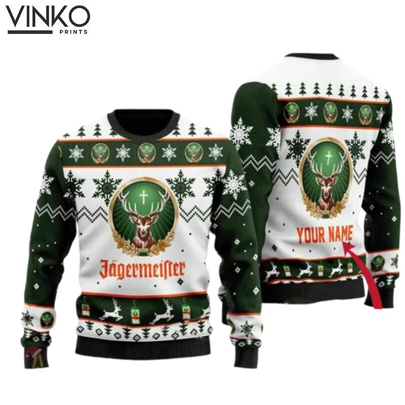 Personalized Jagermeister Beer Beer Lover Ugly Christmas Sweater