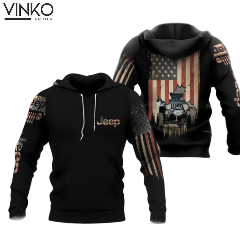 Personalized Jeep Flag Vintage With Your Photo Hoodie