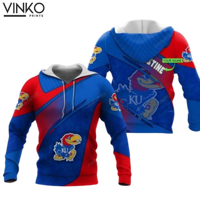 Personalized Kansas Jayhawks Custom Name Hoodie