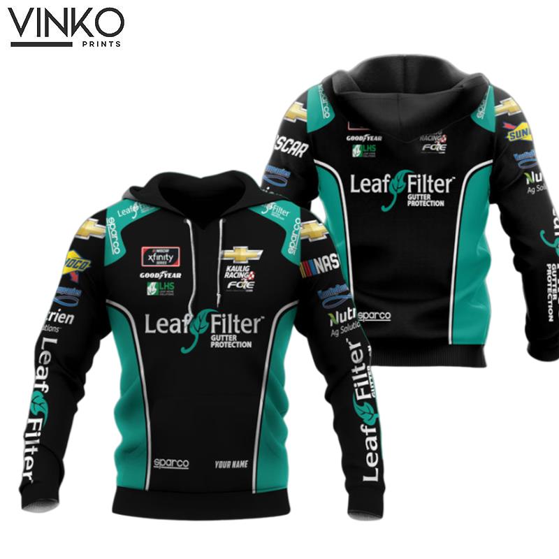 Personalized Leaffilter Gutter Protection Racing Team Motorsport Black Hoodie