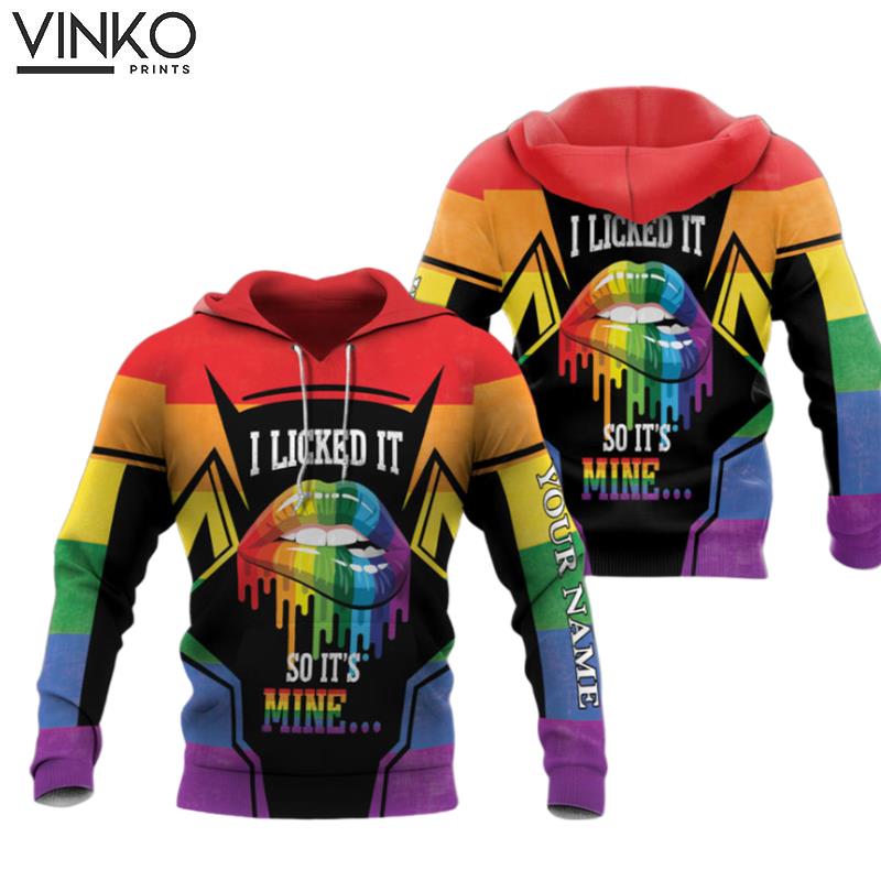 Personalized Lgbt Pride I Licked So Its Mine Hoodie