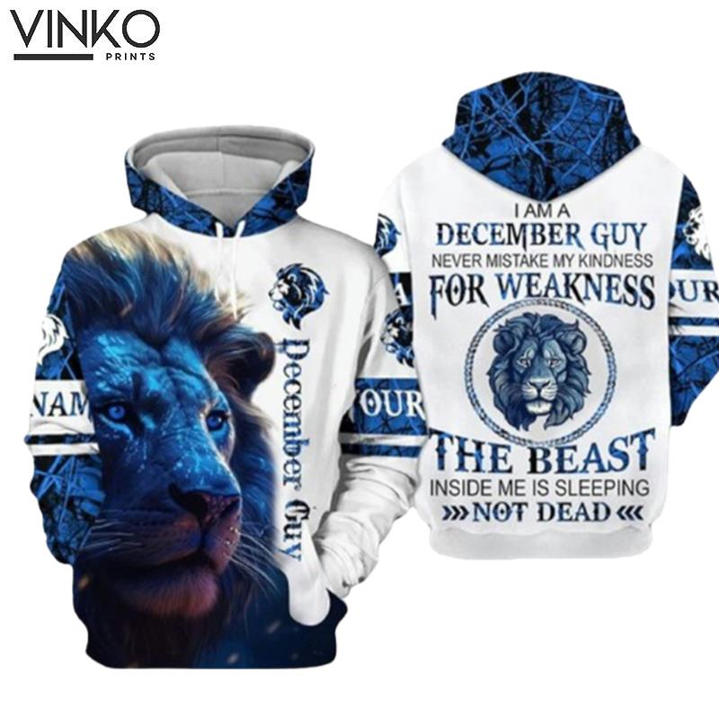 Personalized Lion I Am A January Guy Never Mistake My Kindness Weakness The Beast Hoodie