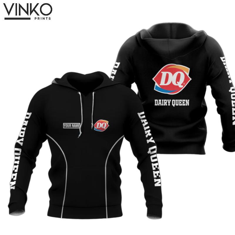 Personalized Logo Dairy Queen Black Hoodie