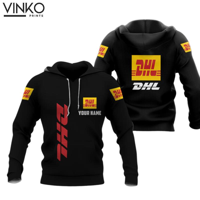 Personalized Logo Dhl Black Hoodie