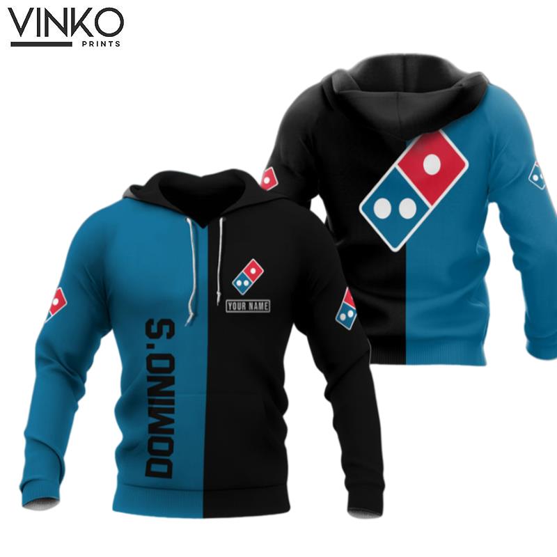 Personalized Logo Dominos Pizza Black And Blue 2 Hoodie