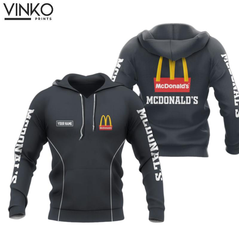 Personalized Logo Mcdonalds Black Hoodie