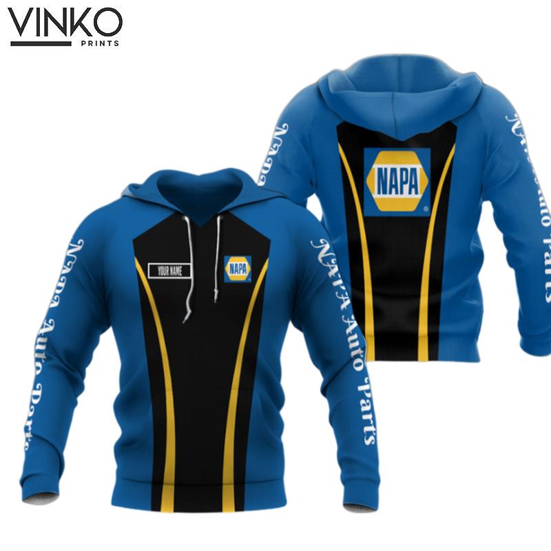 Personalized Logo Napa Auto Parts My Heart Black And Blue 2 Hoodie