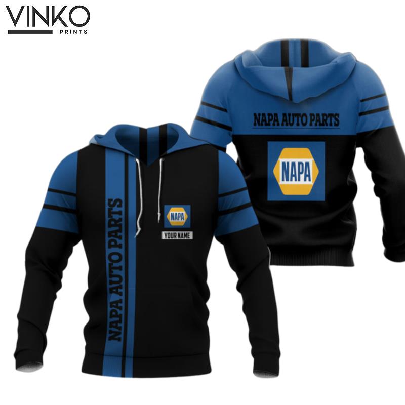 Personalized Logo Napa Auto Parts My Heart Black And Blue 4 Hoodie