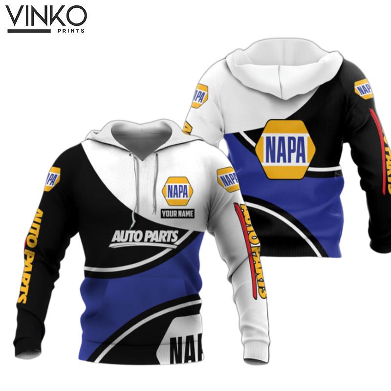 Personalized Logo Napa Auto Parts My Heart Black White And Blue 1 Hoodie