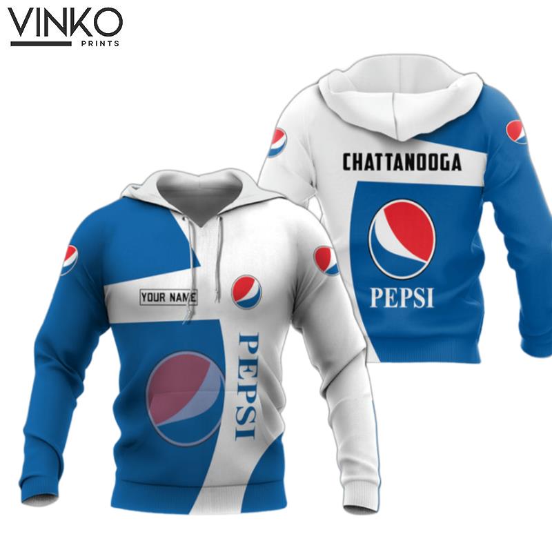 Personalized Logo Pepsi My Heart White And Blue Hoodie