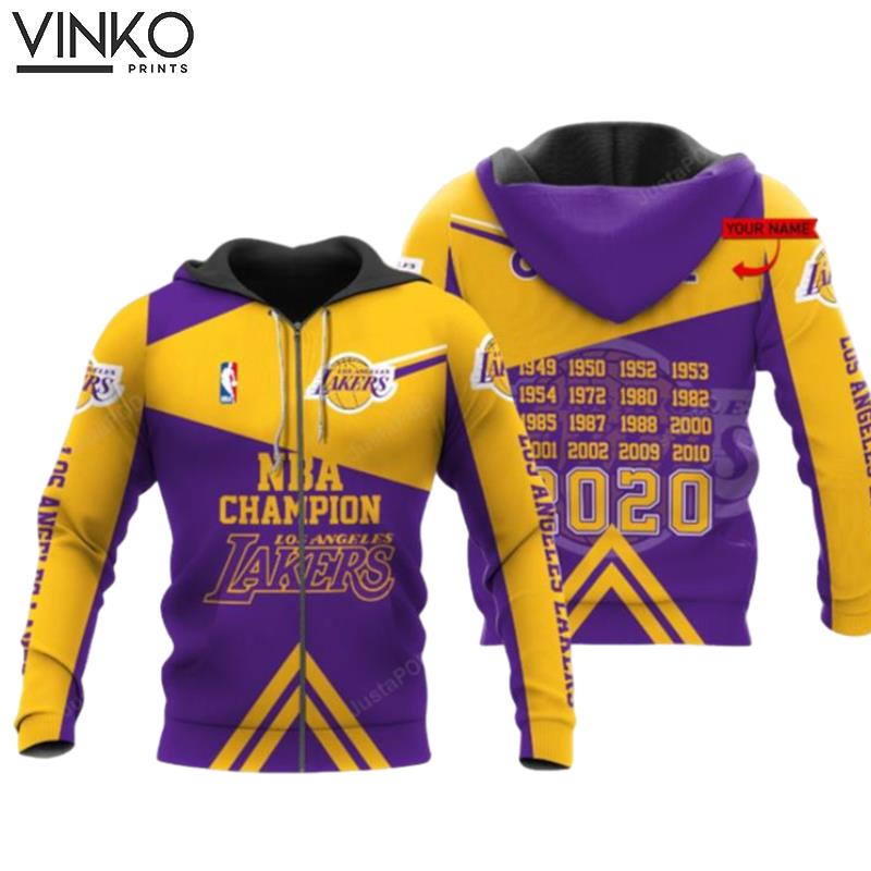 Personalized Los Angeles Lakers Custom Name Hoodie