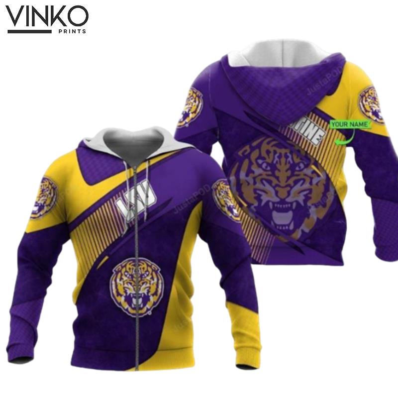 Personalized Lsu Tigers Football Custom Name Hoodie