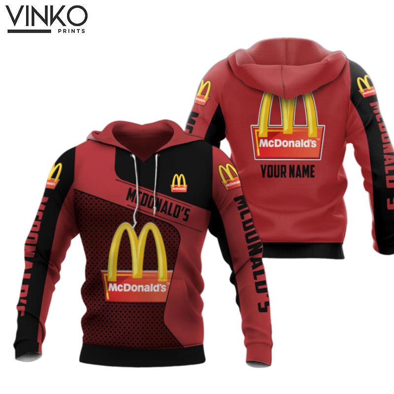 Personalized Mcdonald Is Red Black Hoodie