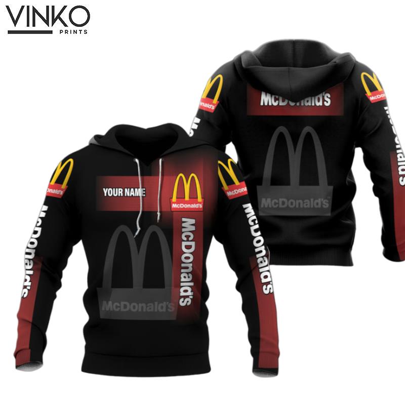 Personalized Mcdonalds Black Hoodie