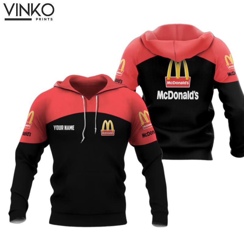 Personalized Mcdonalds Logo Black And Red 9 Hoodie