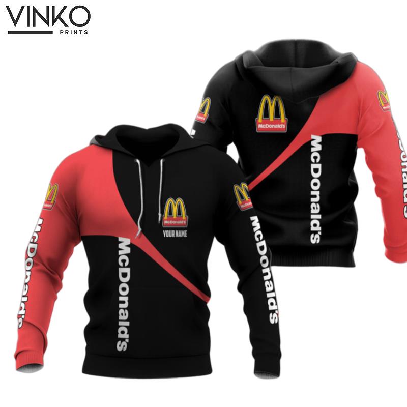 Personalized Mcdonalds Logo Black And Red Hoodie