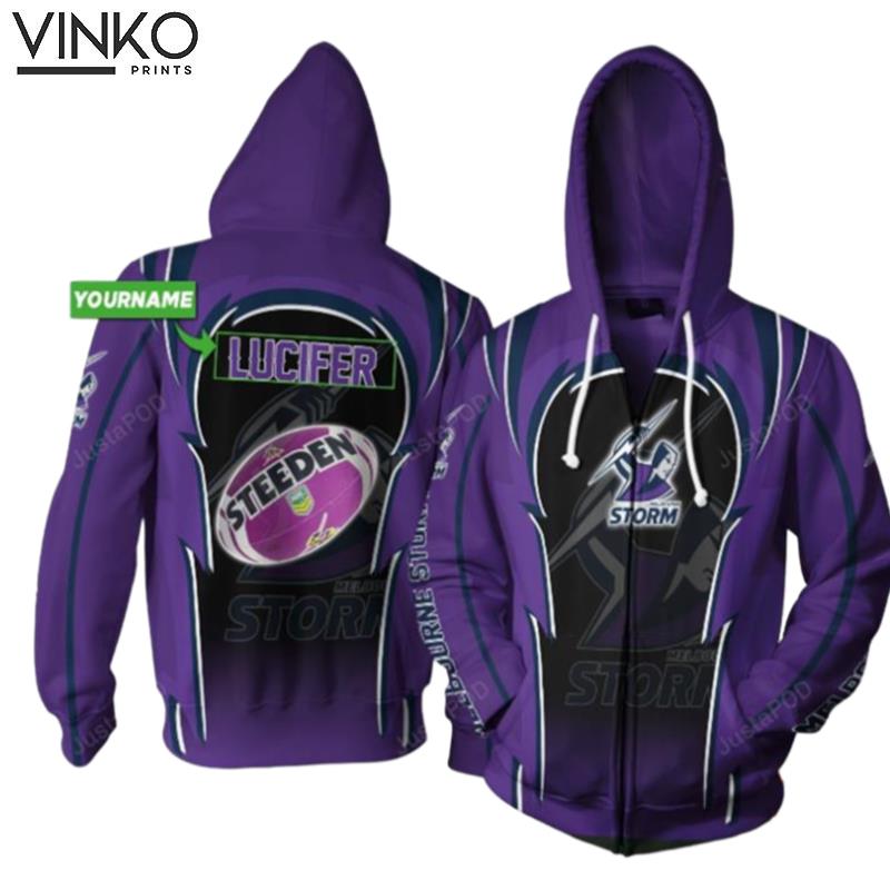 Personalized Melbourne Storm Realball Custom Name Hoodie