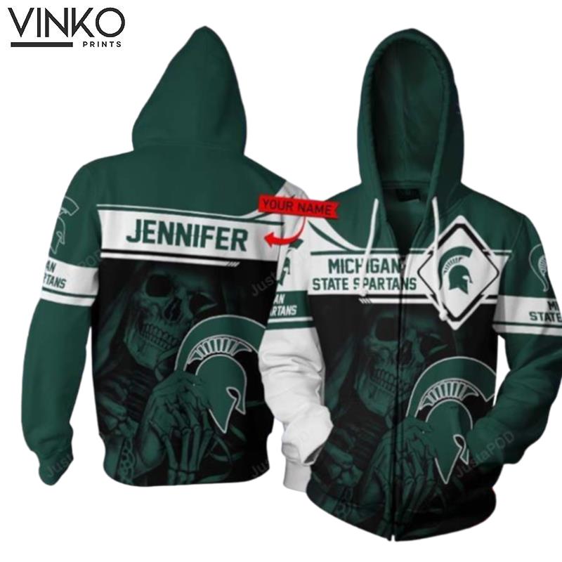 Personalized Michigan State Spartans Football Custom Name Hoodie