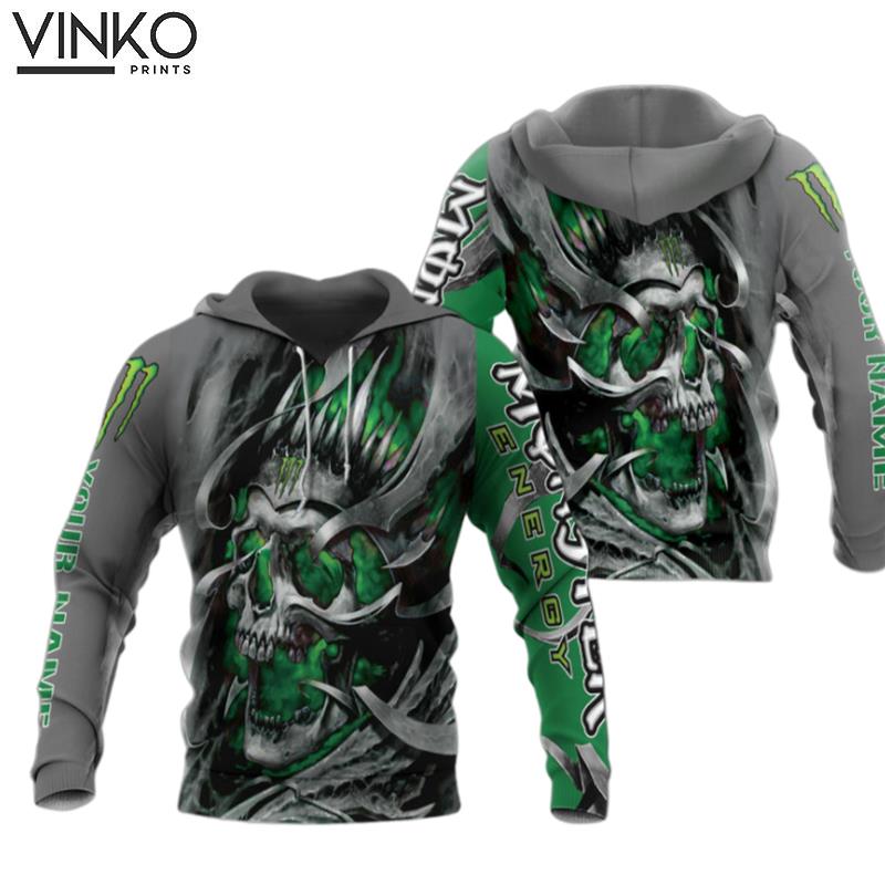 Personalized Monster Energy Skull Hoodie