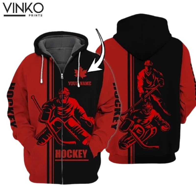 Personalized Name Hockey Canada Hoodie