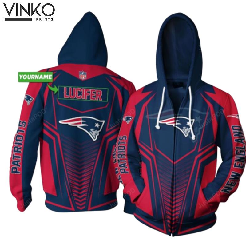 Personalized New England Patriots Custom Name Hoodie