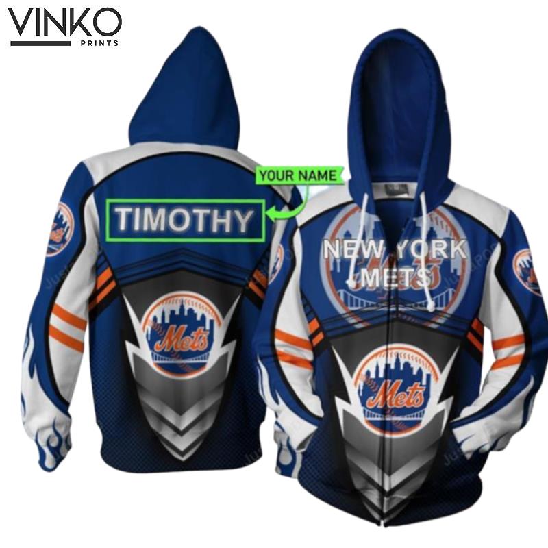 Personalized New York Mets Custom Name Hoodie