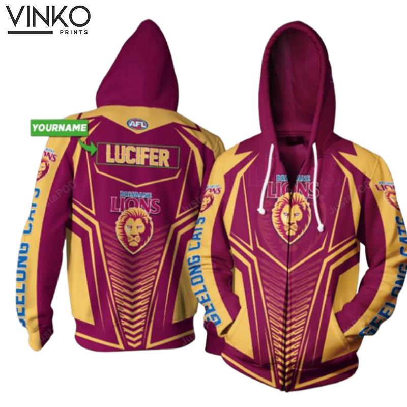 Personalized Nna Brisbane Lions Custom Name Hoodie