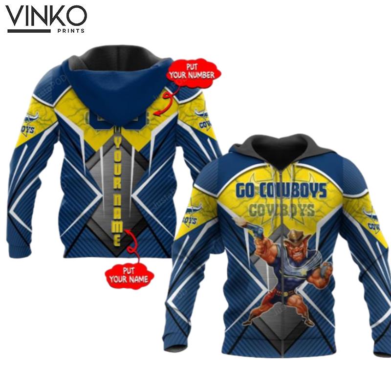 Personalized North Queensland Cowboys Nrl Custom Name Hoodie