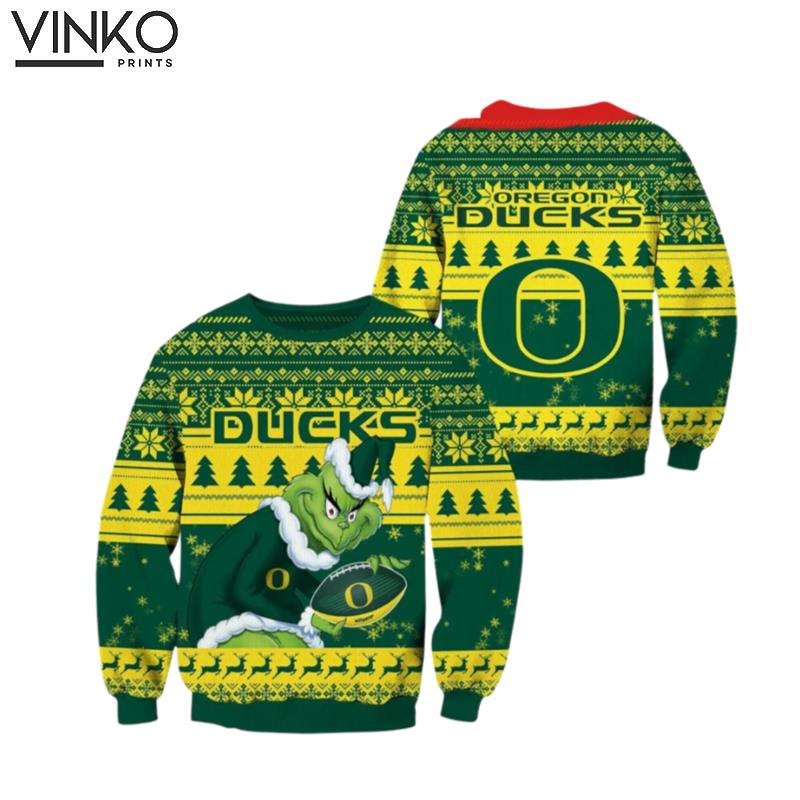 Personalized Oreg Ducks Football Ugly Christmas Sweater