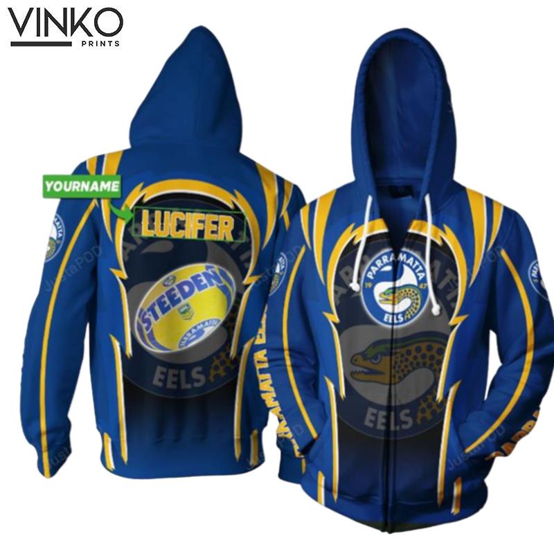 Personalized Parramatta Eels Realball Custom Name Hoodie