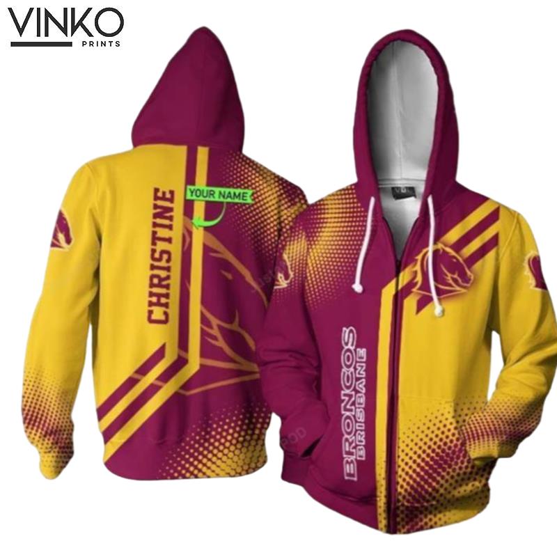 Personalized Phc Brisbane Broncos Custom Name Hoodie